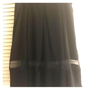 ASOS CURVE black circle skirt with mesh panels